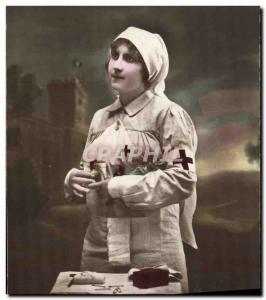 Old Postcard Army Nurse Red Cross