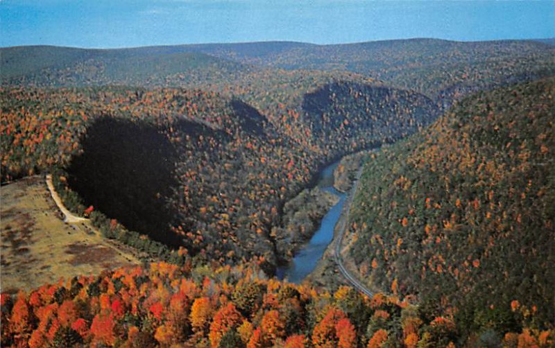 Aerial view of Pennsylvania's Grand Canyon at Bradley Wales Wellsboro Pennsyl...