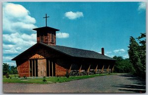 Vtg Stowe Vermont VT Blessed Sacrament Church 1950s Unused Chrome View Postcard