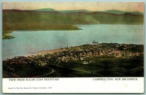 View From Sugar Loaf Mountain Campbellton New Brunswick Canada UDB Postcard G10
