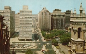 Vintage Postcard 1950 Penn Center Plaza Office Bldg. John Kennedy Boulevard PA