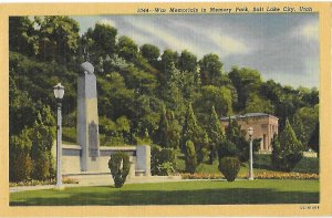 War Memorials in Memory Grove Park Salt Lake City Utah