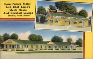 Mitchell SD Corn Palace Motel Postcard