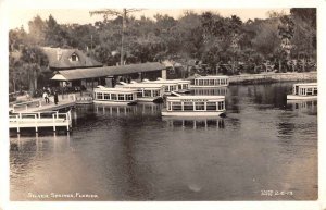 Silver Springs Florida Glass Bottom Boats Real Photo Vintage Postcard AA6922