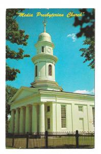 Media PA Presbyterian Church Church St and Baltimore Pike Vntg Postcard Unused