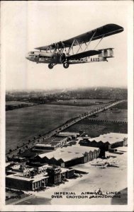 Croydon So. London Airplane Commercial Aviation Imperial Airways c1930s RPPC