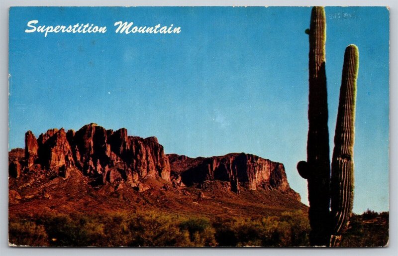 Superstition Mountain Panoramic Scenery Arizona AZ Postcard L12