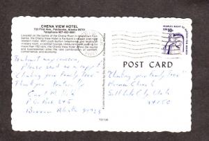 AK Chena View Hotel 723 First Ave Fairbanks Alaska Postcard City View