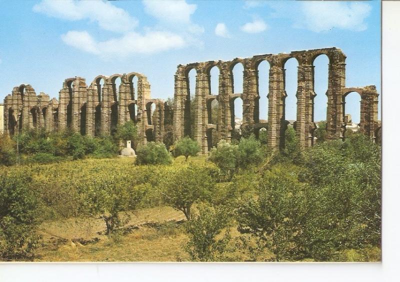 Postal 042309 : Merida (Badajoz). Acueducto romano Los Milagros