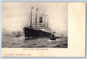 Netherlands Postcard T.S.S. New Amsterdam Holland-America Line 1912 Posted