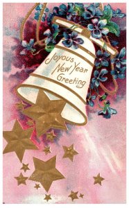 New Year   Bell, Gold Stars