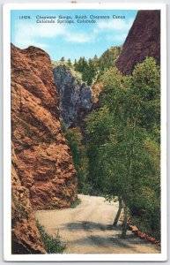 Cheyenne Gorge South Cheyenne Canon Colorado Springs Vintage Postcard