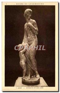 Old Postcard Musee du Luxembourg Paris Guenot gilded wooden statue