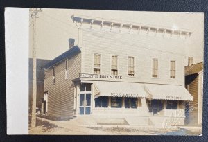 Mint Usa Real Picture Postcard Post Office View Argville Wisconsin