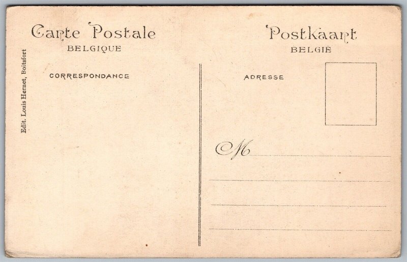 Vtg Boitsfort Belgium Rue de l'Hospice Street View 1910s Postcard