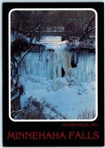 Postcard - Winter view of the Minnehaha Falls - Minneapolis, Maryland