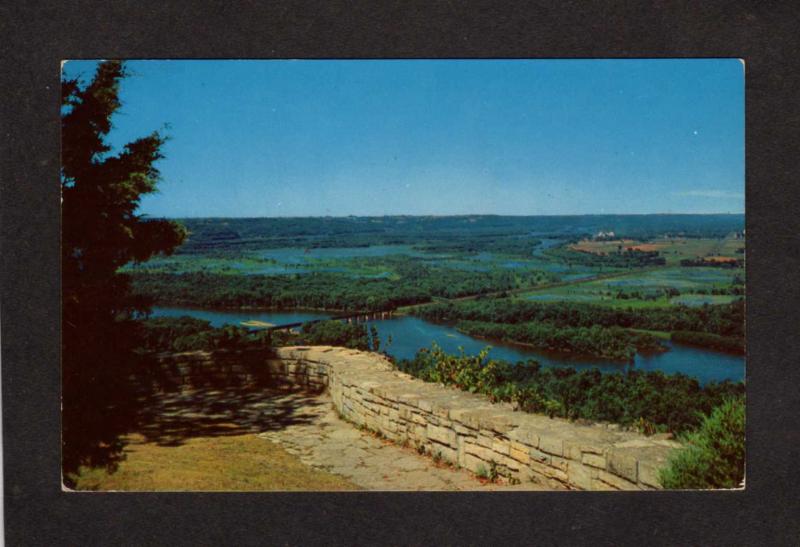 WI Lookout Point Wyalusing State Park near Prairie du Chien Wisconsin Postcard