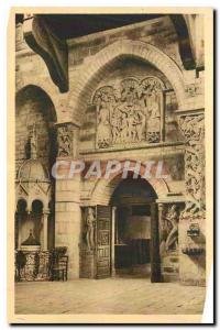 Old Postcard Souillac Abbey Church Romano Byzantine style interior Portal