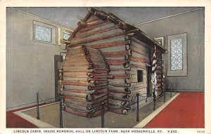 Inside memorial Hall on Lincoln Farm Hodgenville Kentucky Postcard
