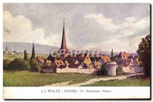 Old Postcard Fantasy Illustrator Alsace Hansi Kienzkeim