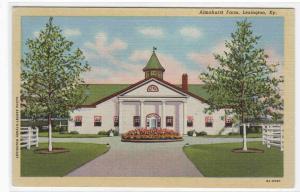 Almahurst Farm Lexington Kentucky linen postcard