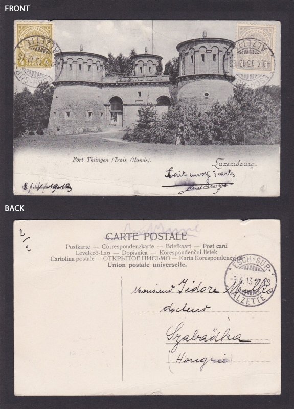 LUXEMBOURG, Vintge postcard, Fort Thungen