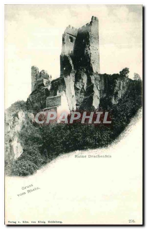 Postcard Old Rulne Drachenfels