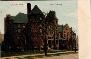 Vtg Toledo Ohio OH Public Library pre-1908 Old View Postcard