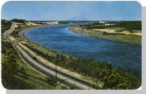 Cape Cod Canal, Massachusetts/MA Postcard, Sagamore Bridge/Highway