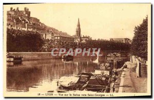 Old Postcard Lyon View the Saone to Saint George