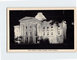 Postcard State Capitol at Night, Raleigh, North Carolina