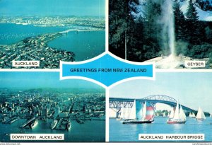 New Zealand Greetings Showing Scenes In Auckland