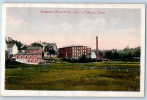 Central Village Connecticut Postcard Plainfield Woolen Co Exterior Building 1920