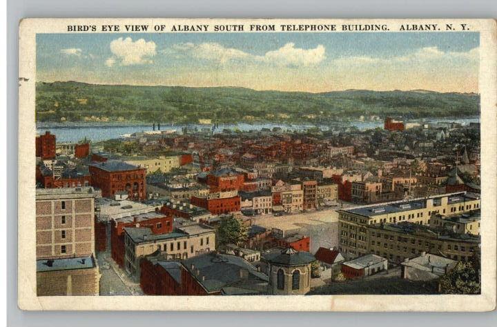 Old Postcard-Albany,New York From Telephone Building-NY