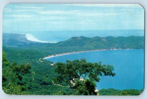 Acapulco Guerrero Mexico Postcard Panoramic View of Marquez Bay c1950's