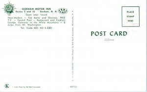 1950s Gorham Motor Inn Motel Swimming Pool Gorham NH Postcard