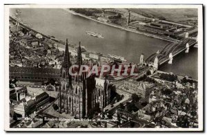 Postcard Modern Koln Dom Bahnhof Brucke