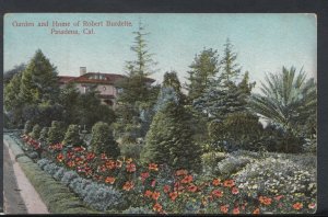 America Postcard - Garden & Home of Robert Burdelte, Pasadena, California RS8633