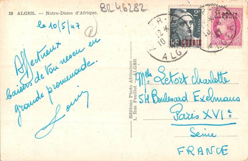 BR46282 Alger Notre dame d afrique    Algeria