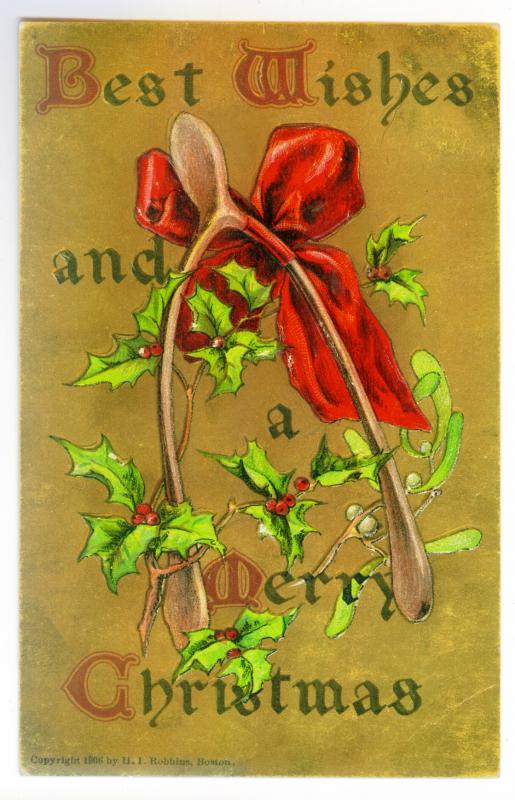 East Elma, New York local use 1907 embossed Christmas Postcard