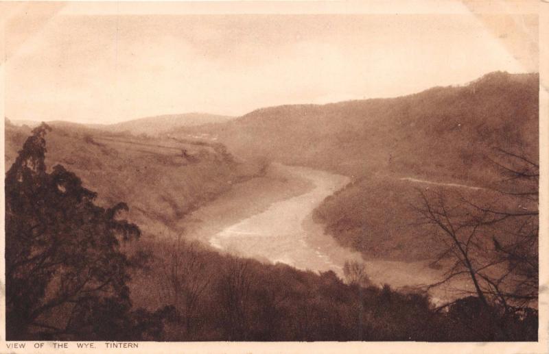 TINTERN MONMOUTHWHIRE WALES UK~VIEW OF THE WYE~F G SHARP PUBL POSTCARD