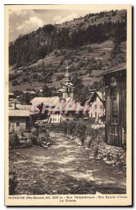 Postcard Old Morzine Haute Savoie His telepherique Its Winter Sport Dranse