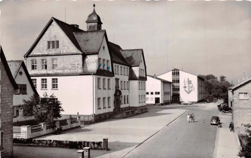 DIEGERG HESSEN GERMANY GYMNASIUM und BERUFSSCHULE~VW BUG~PHOTO POSTCARD