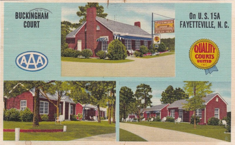 FAYETTEVILLE, North Carolina, 1951 ; 3-views, Buckingham Court