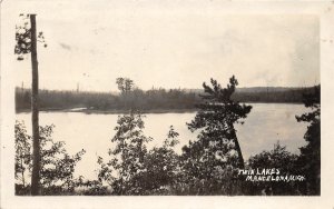 G30/ Mancelona Michigan RPPC Postcard 1924 Twin Lakes Shoreline