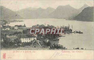 Postcard Old Port and the Boulevard du Lac Talloires Lake Annecy (map 1900)