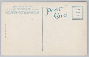 Hotel Ponce De Leon~Built 1885~Distant View~St. Augustine Fl~Vintage Postcard