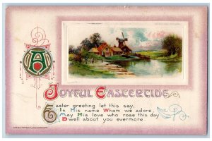 John Winsch Signed Postcard Easter Windmill House Racine Wisconsin WI 1911