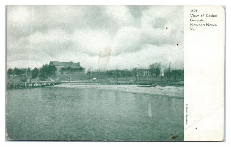 Early 1900s Casino and Grounds, Newport News, VA Postcard