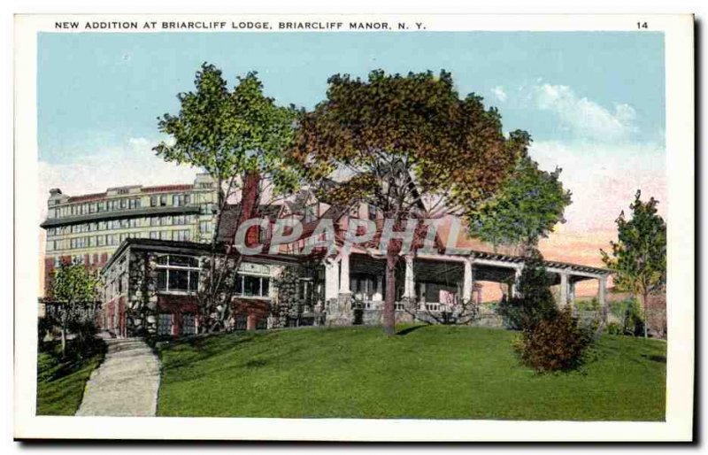 USA Old Postcard New addition at Biarcliff Manor Lodge New York